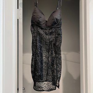 For Love & Lemons; Black Mini Dress; SMALL